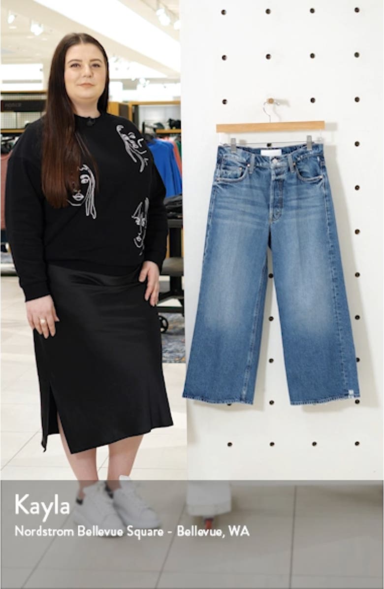 The Tomcat Roller High Waist Crop Wide Leg Jeans, sales video thumbnail