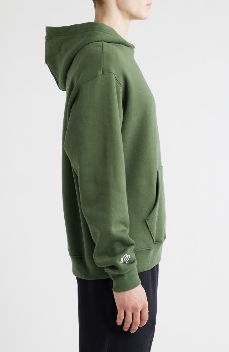 Malbon Golf Fesque Cotton Fleece Hoodie, Alternate, color, Olivine