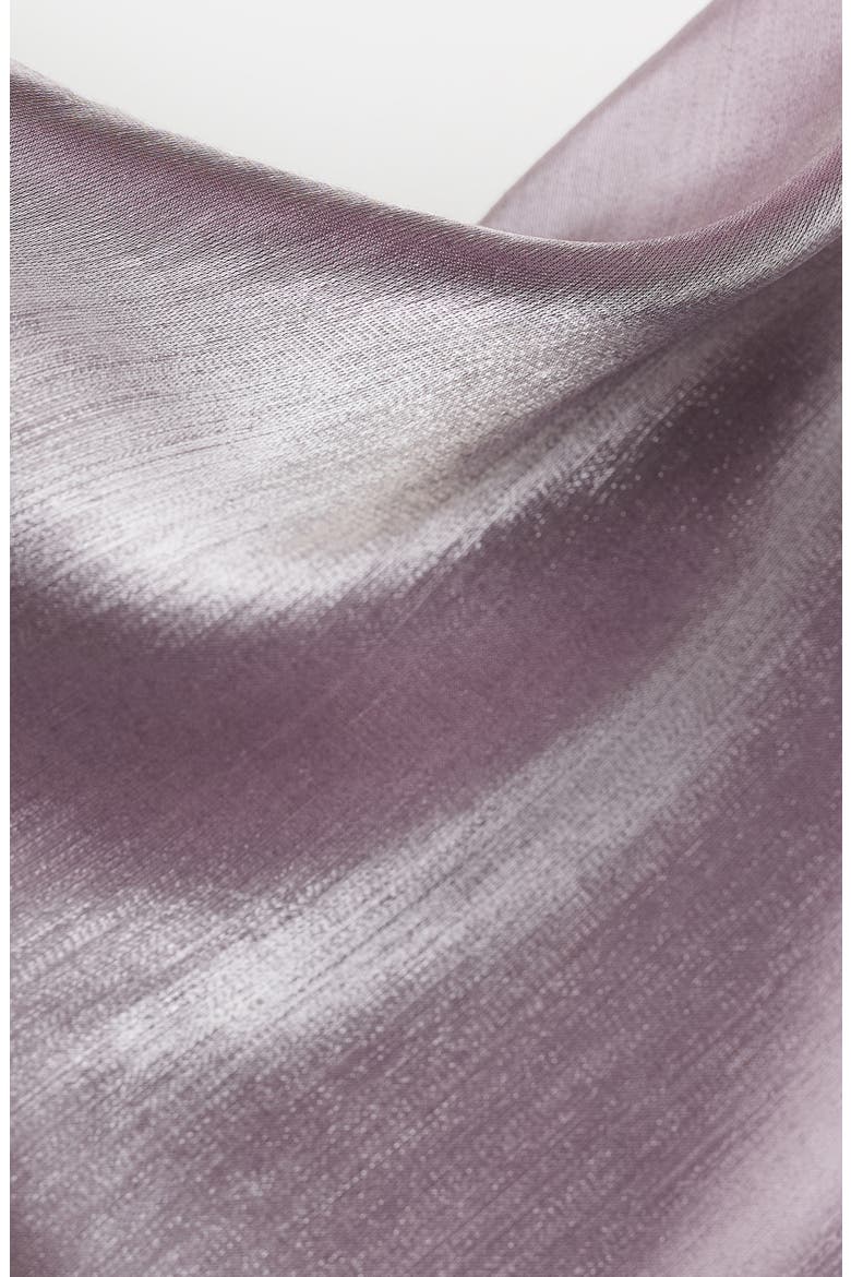 Cowl Neck Satin Mini Slipdress, Alternate, color, METALLIC PURPLE