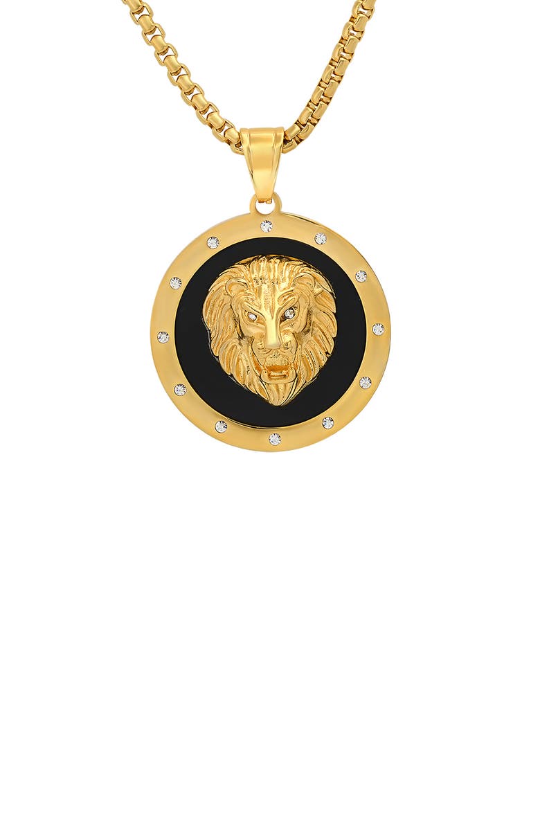 HMY JEWELRY Lion Head Pendant Necklace, Alternate, color, 