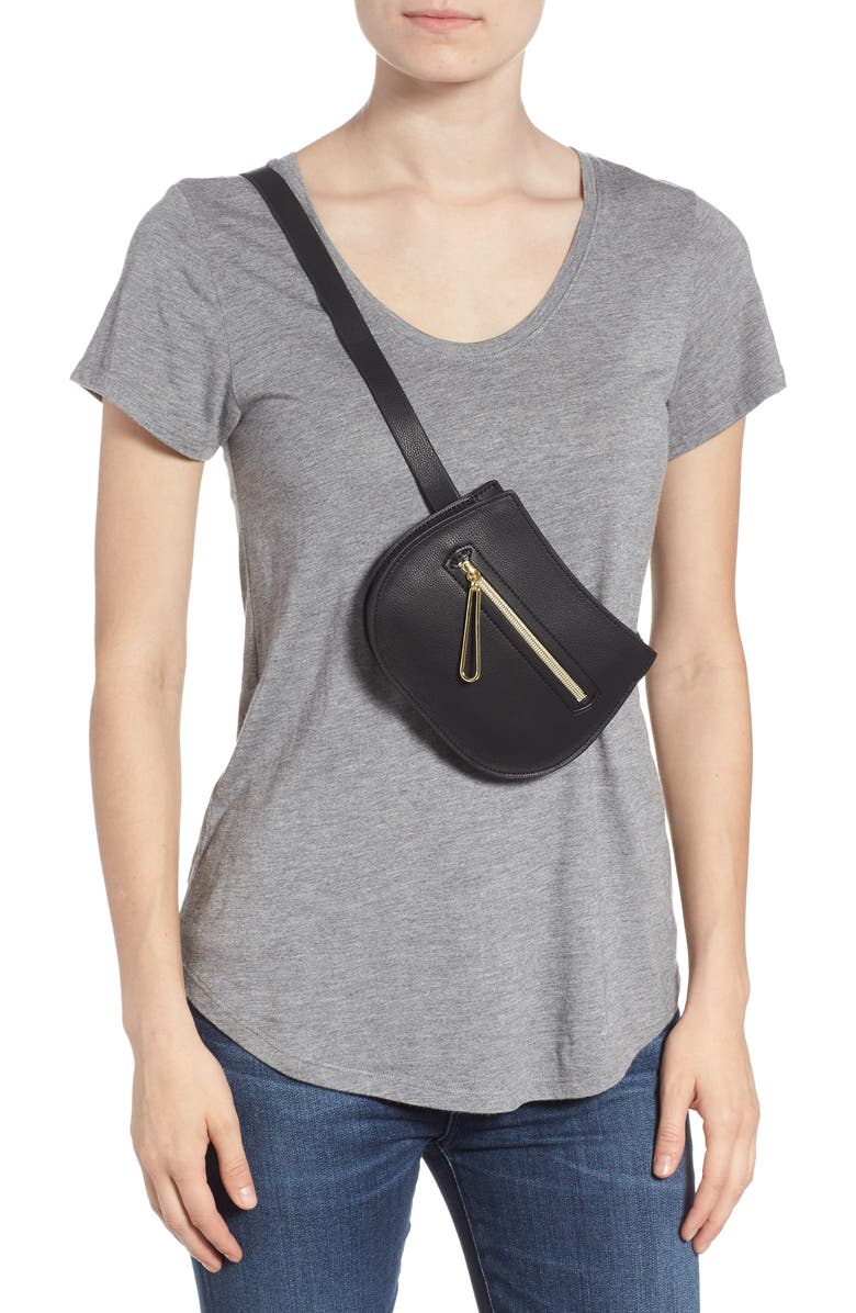 Danielle Nicole Trish Faux Leather Belt Bag, Alternate, color,