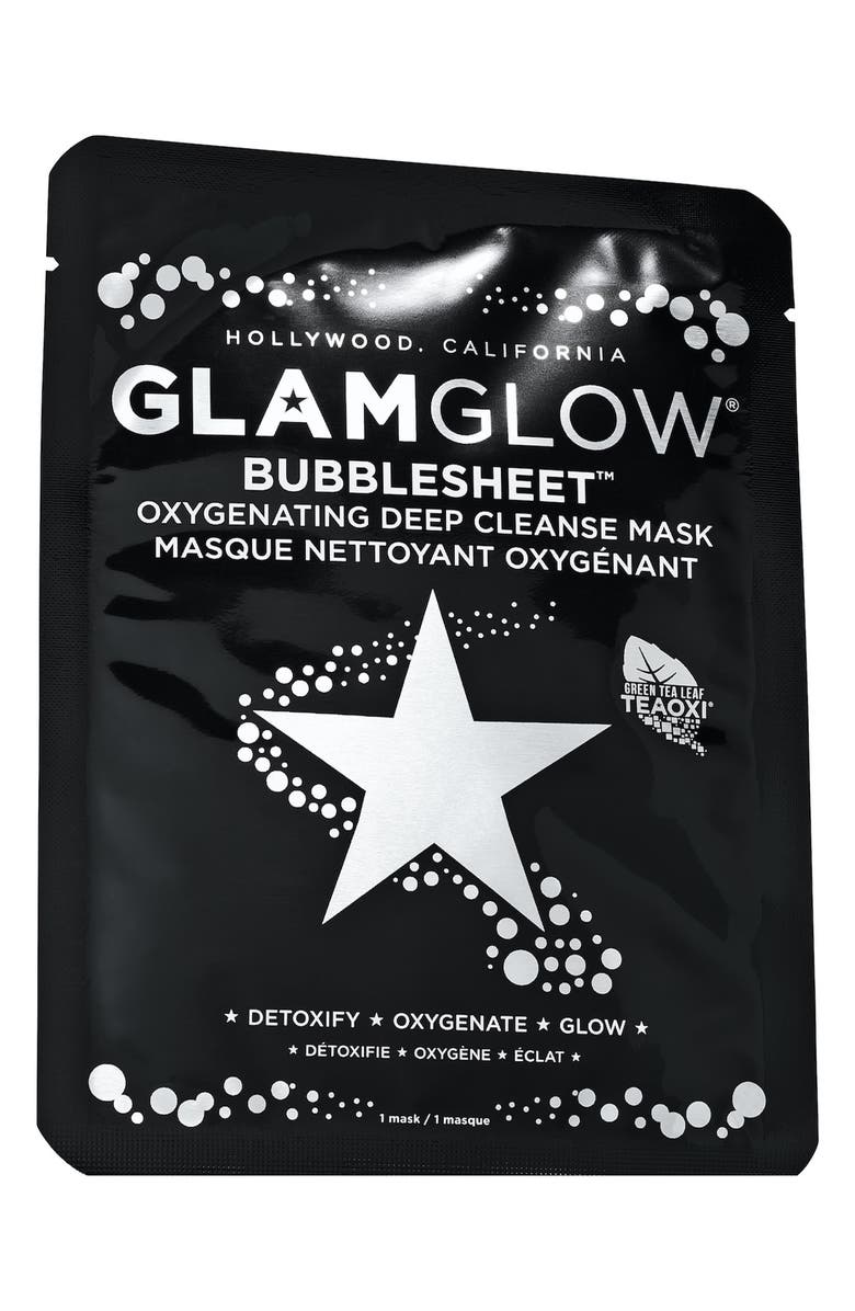 GLAMGLOW<sup>®</sup> BUBBLESHEET<sup>™</sup> Oxygenating Deep Cleanse Mask, Main, color,