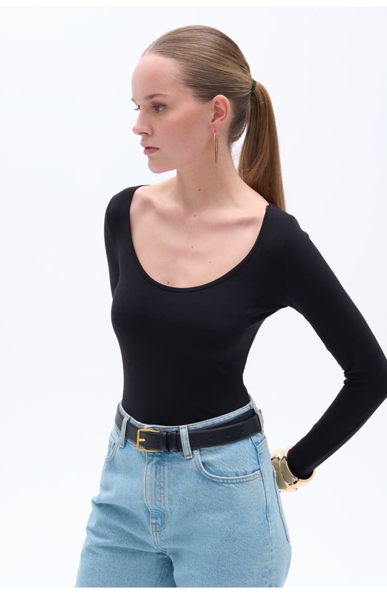 Nocturne Crew Neck Bodysuit, Main, color, 