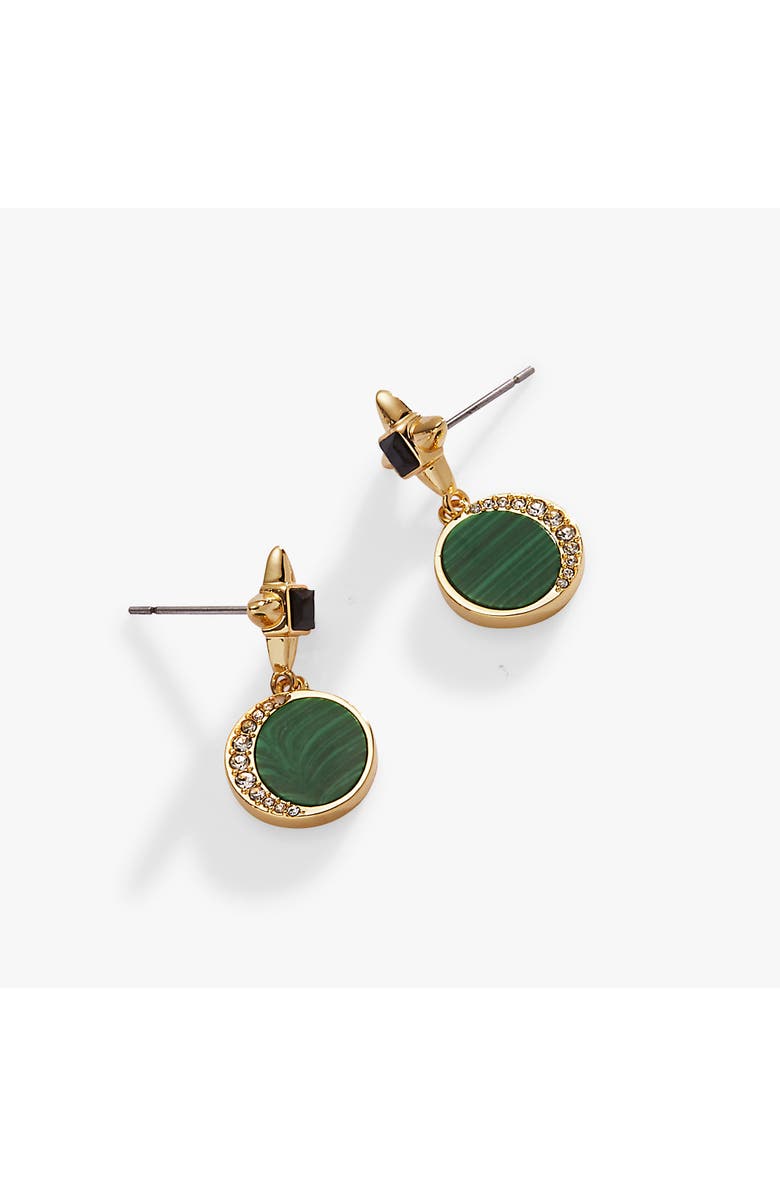 Alex and Ani Double Drop Earrings, Alternate, color, Malachite