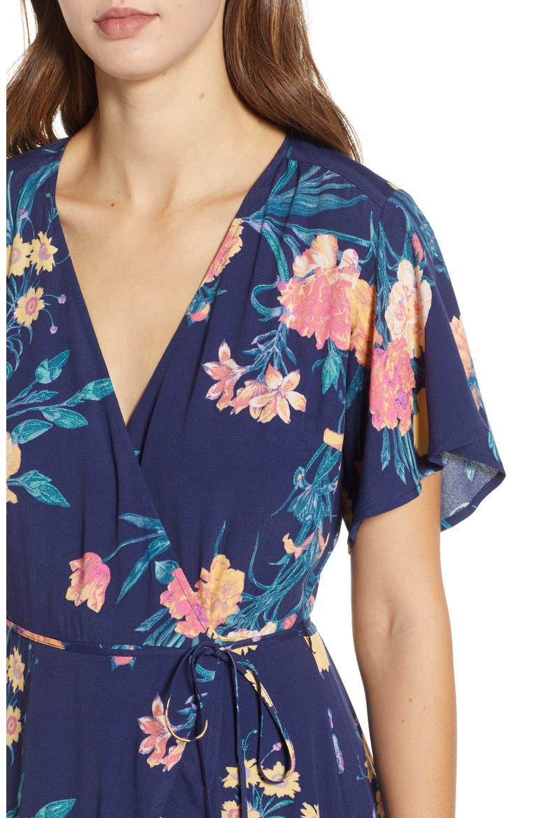 Long Languid Dress, Alternate, color, NAVY PEACOAT ROMANTIC BLOOMS
