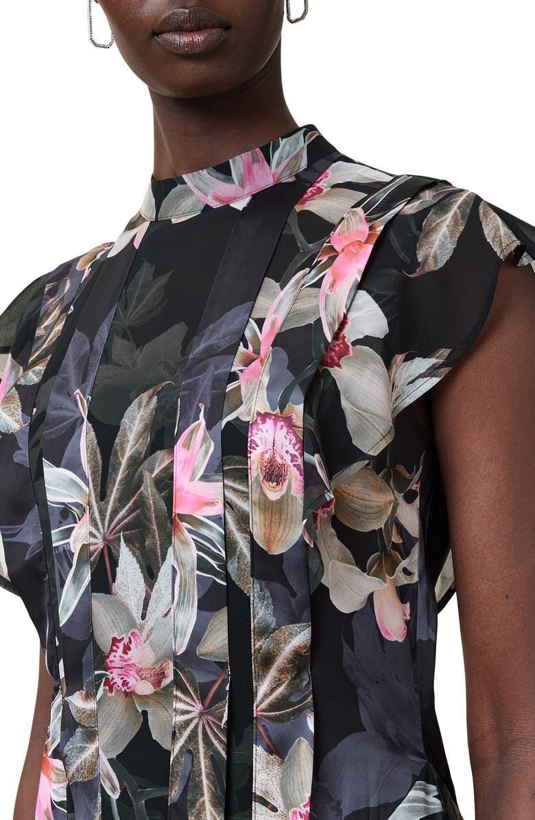 AllSaints Fleur Handkerchief Hem Dress, Alternate, color, 