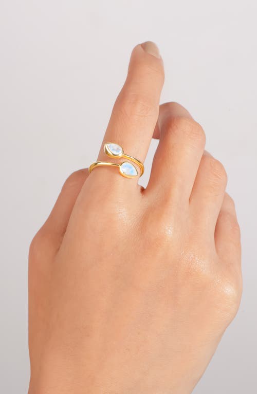 Ys Gems Gemstone Bypass Ring In Multi