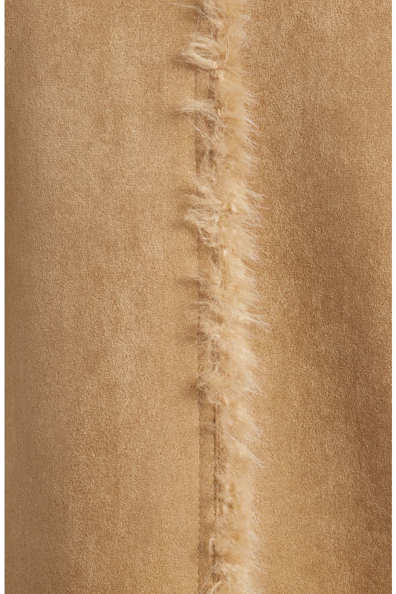 Faux Shearling Jacket, Alternate, color, CHESTNUT