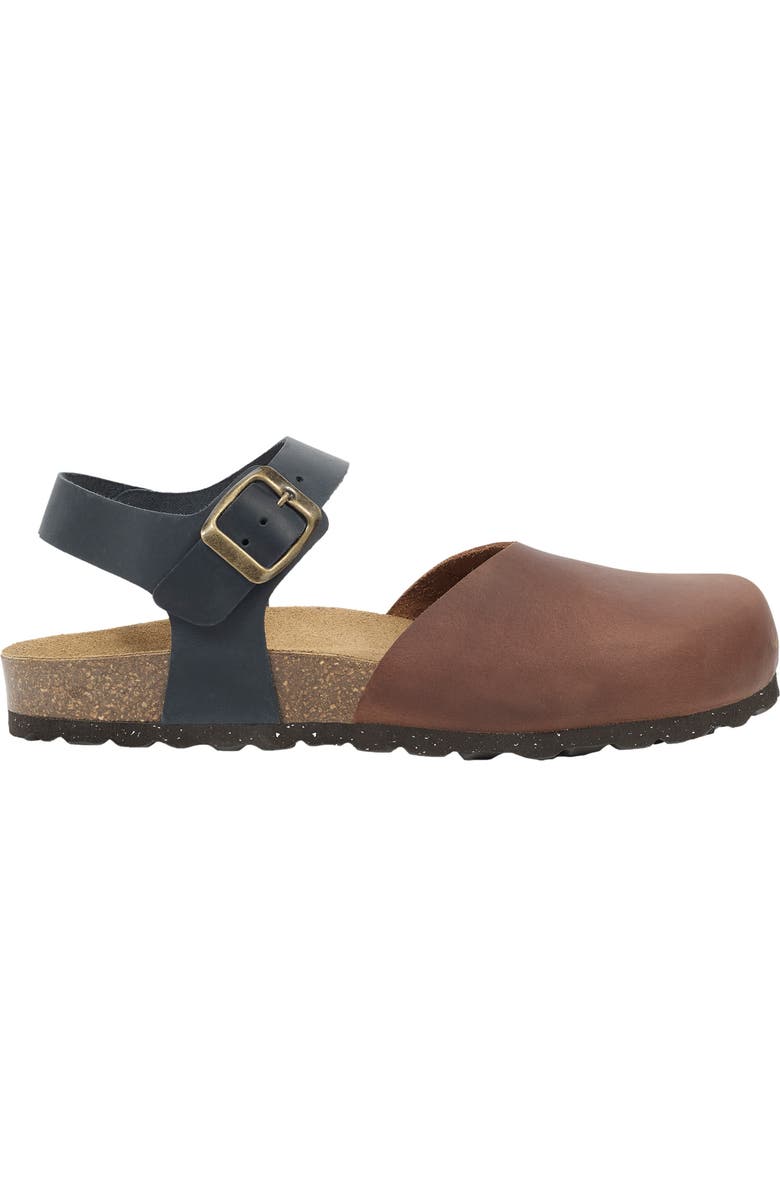 Celtic & Co. Closed Toe Sandal, Alternate, color, Cognac / Navy