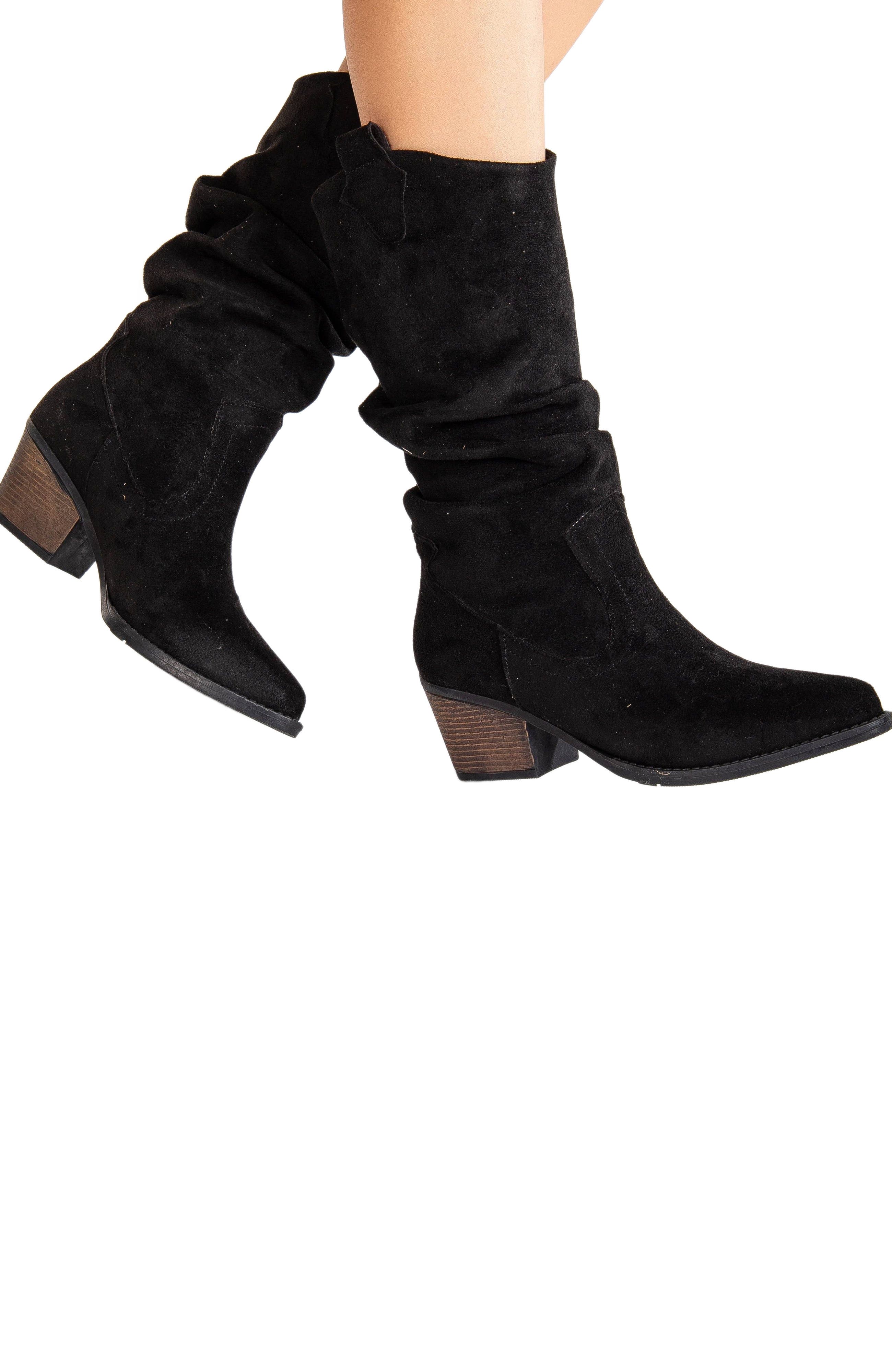 Forever & Always Shoes Bonnie Slouch Western Boots, Alternate, color, 