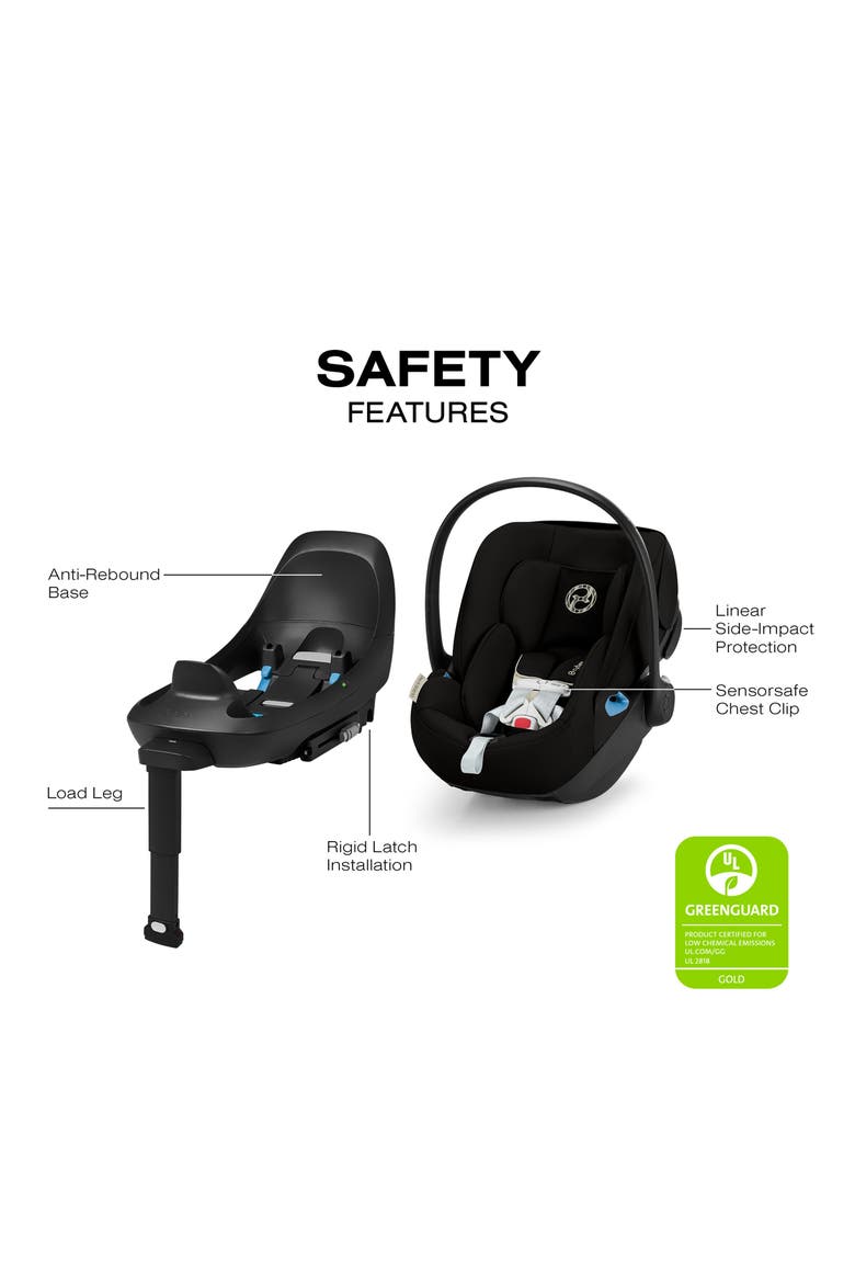 e-Gazelle S Stroller & Cloud G Pro Car Seat Travel System, Alternate, color, MOON BLACK