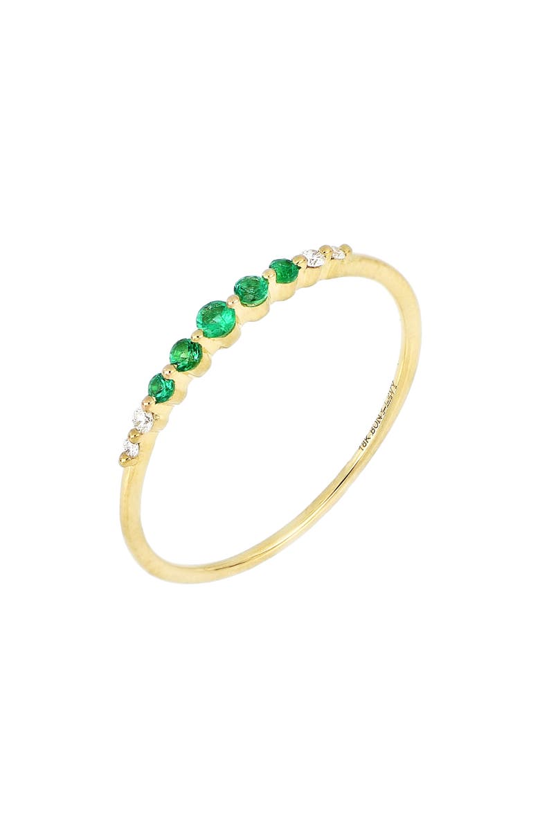 Bony Levy El Mar Emerald & Diamond Stacking Ring, Main, color, 