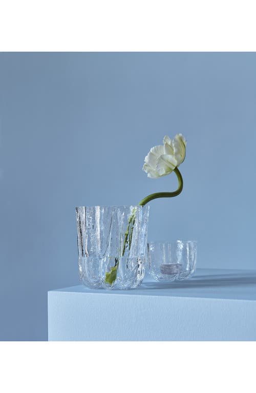 Kosta Boda Crackle Small Vase In Clear