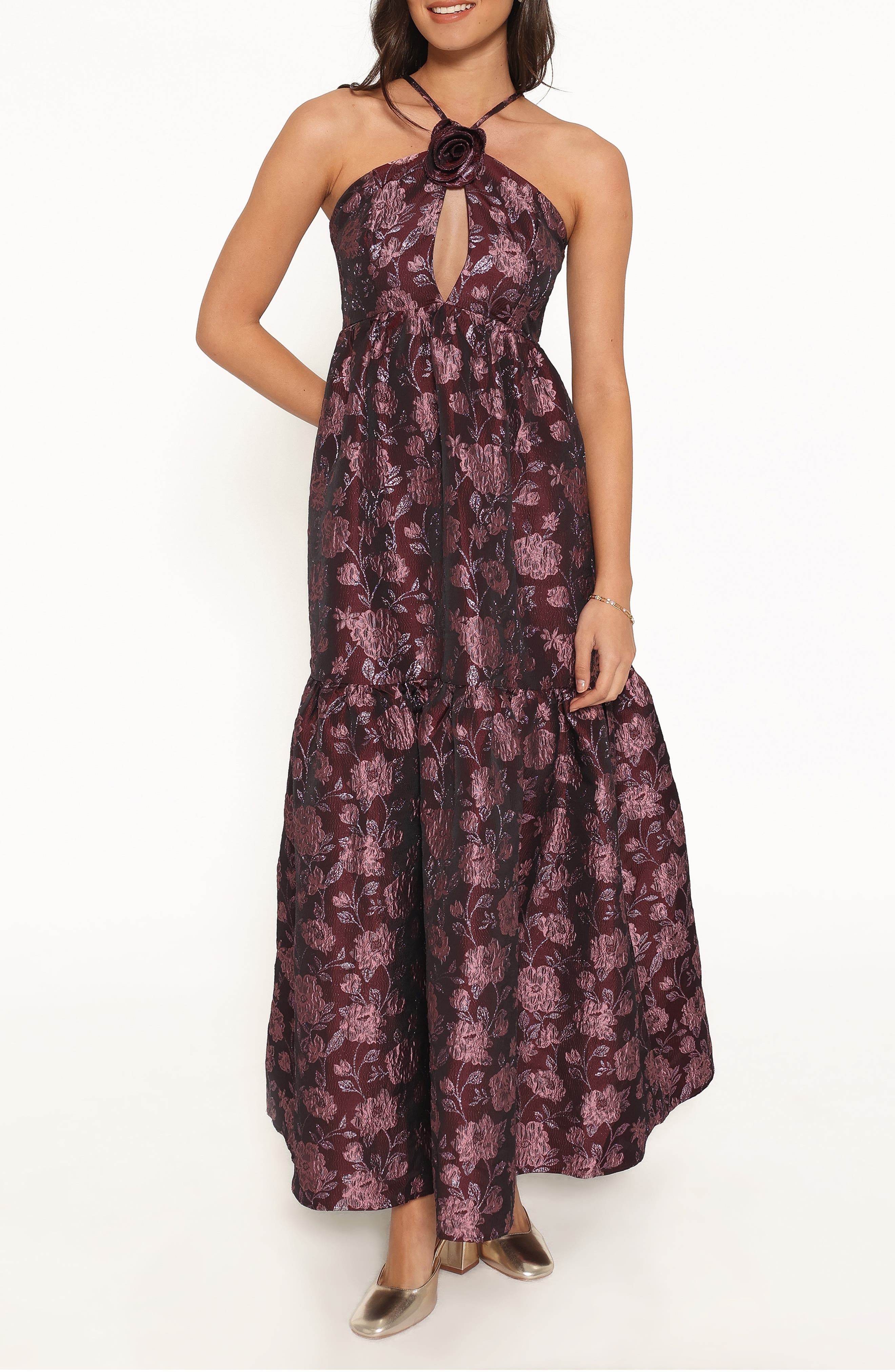 selected PLUM BROCADE