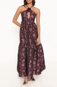 Petal & Pup Jasminda Halter Neck Maxi Dress