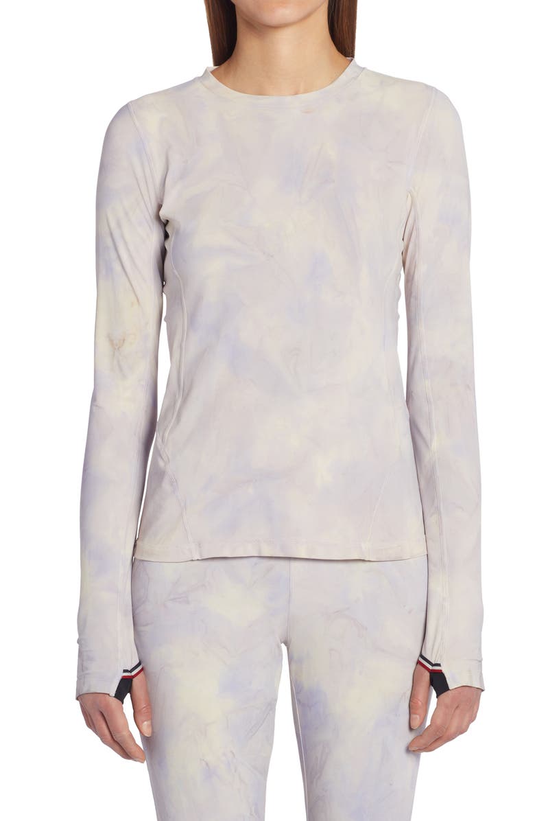 Moncler Grenoble Tie Dye Long Sleeve Top, Main, color, 