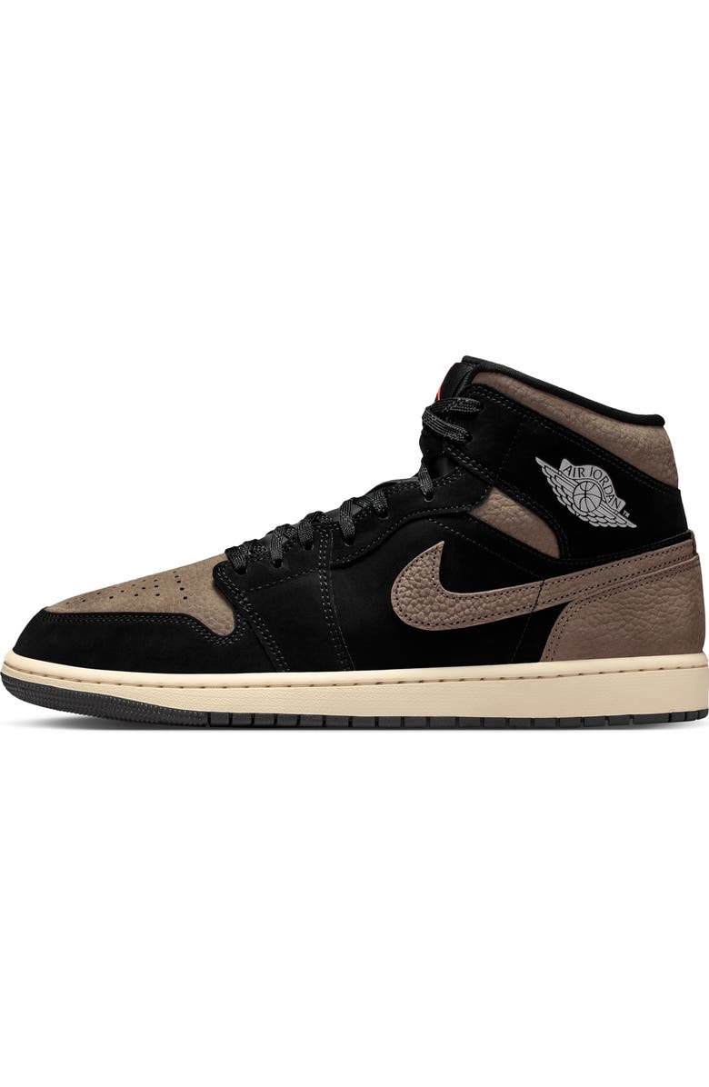 Jordan Air Jordan 1 Mid SE Sneaker, Alternate, color, Black/ Olive Grey