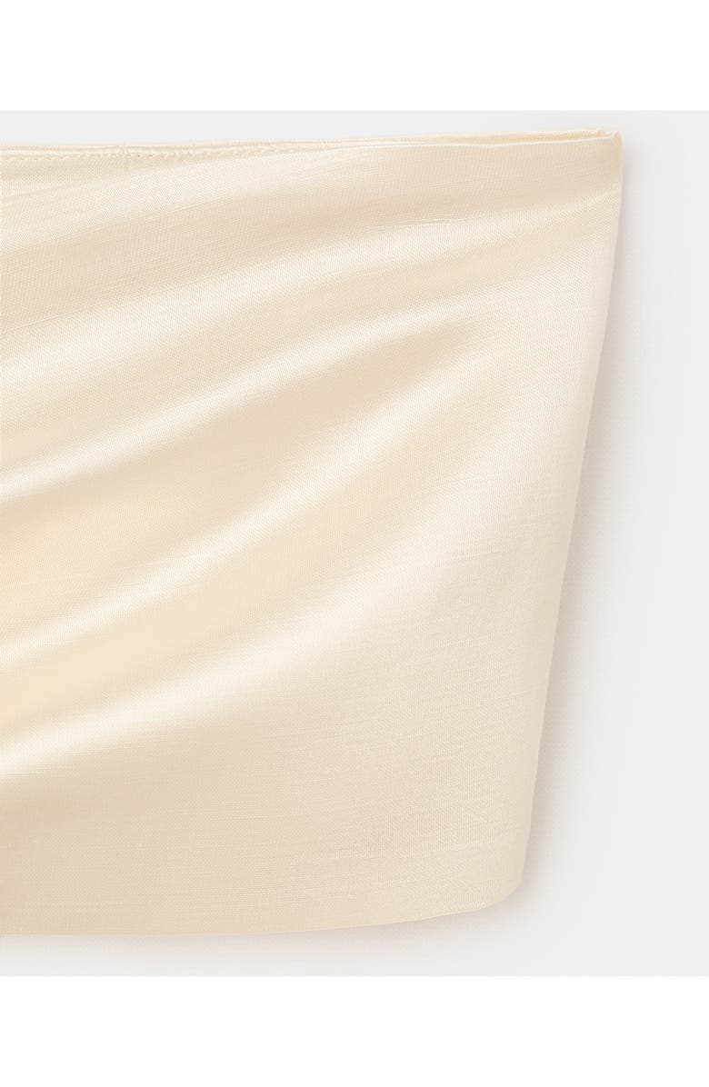 MANGO Satin Crop Bandeau Top, Alternate, color,