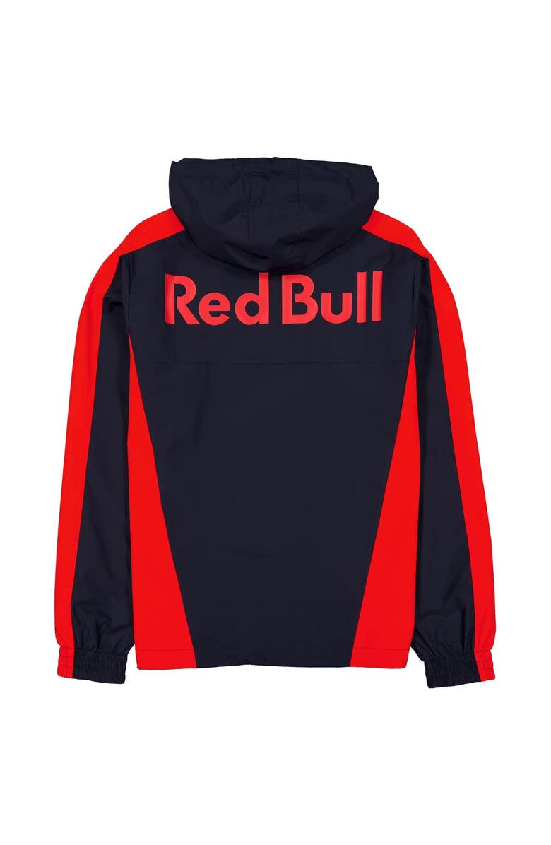 New Era Men's New Era  Navy Red Bull Racing Lightweight Full-Zip Hooded Windbreaker, Alternate, color, 
