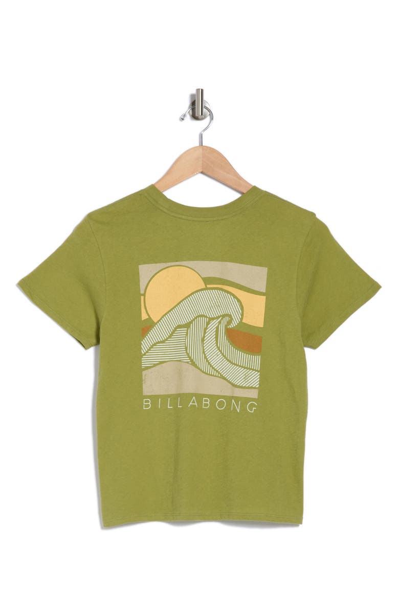 Billabong Waves Wanderlust Crop Graphic Print T-Shirt, Alternate, color, Apple