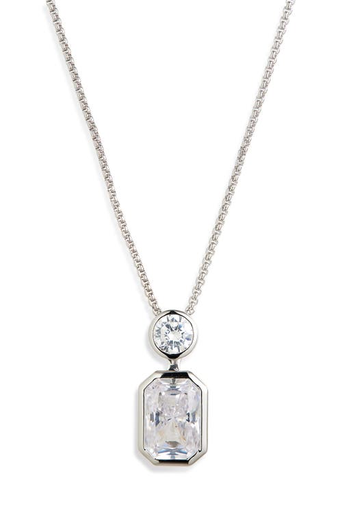Nadri Brooklyn Cubic Zirconia Pendant Necklace In Silver