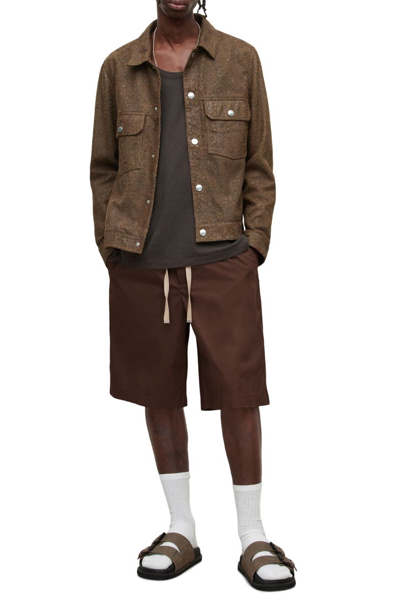 AllSaints Casper Cotton Shorts, Alternate, color, 