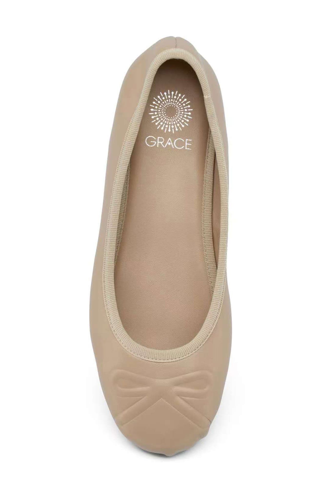 Grace Footwear Reggio Ballerina Flat, Alternate, color, Sand