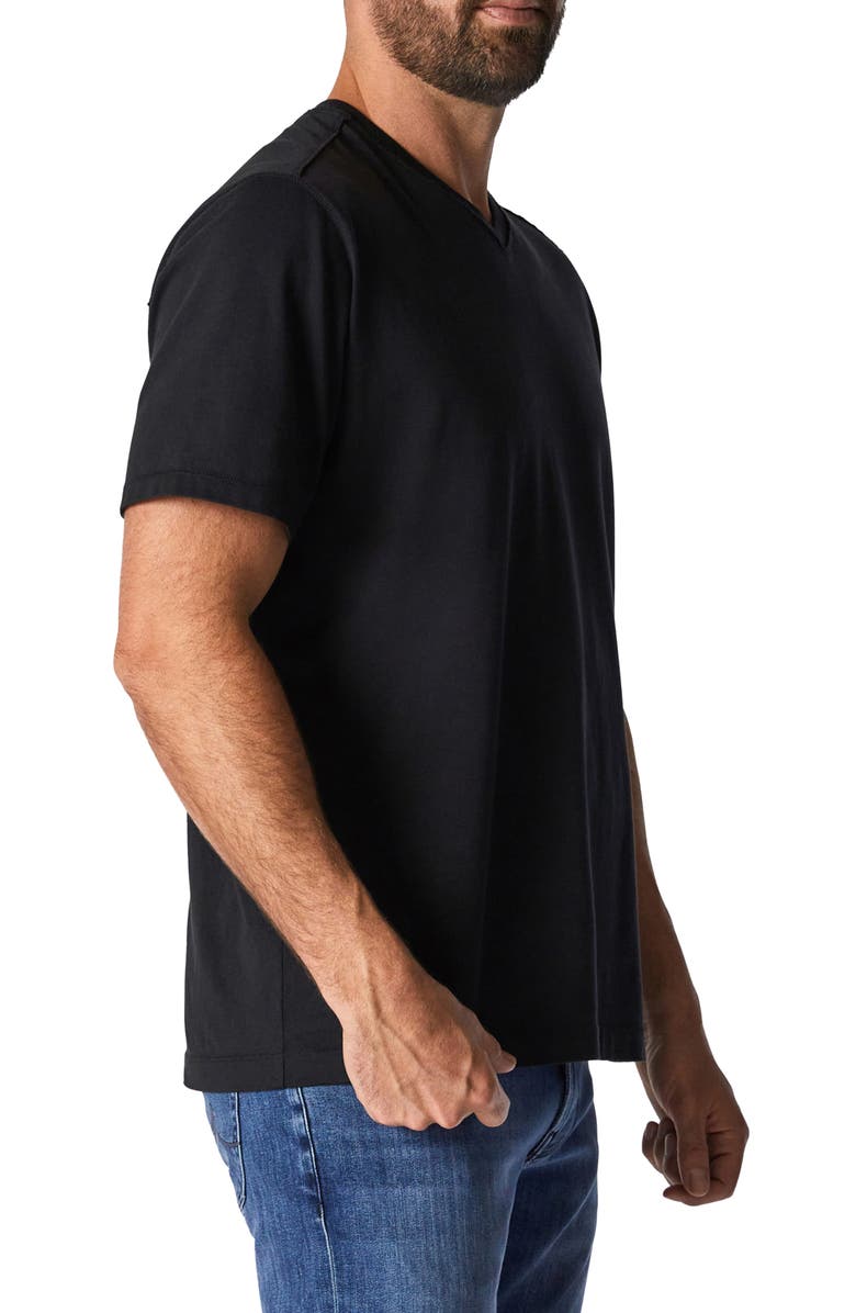 34 Heritage Deconstructed V-Neck Pima Cotton T-Shirt, Alternate, color, Black