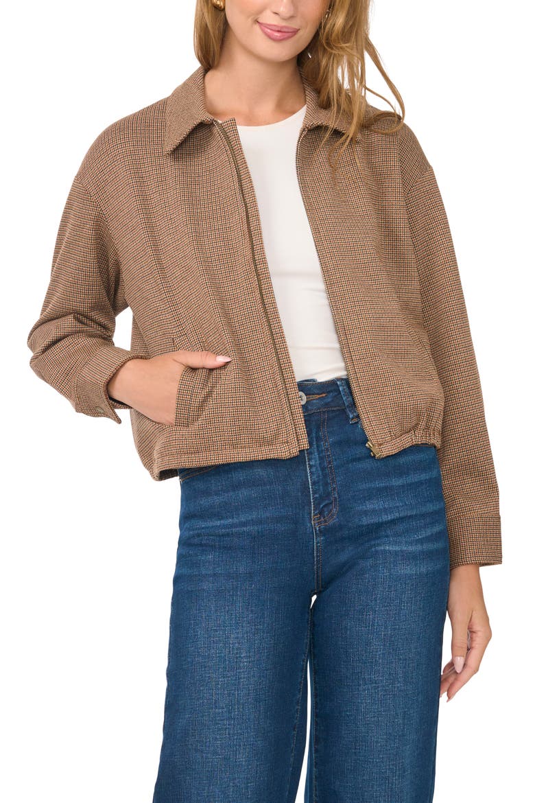 Microcheck Jacket, Alternate, color, FALL CAMEL