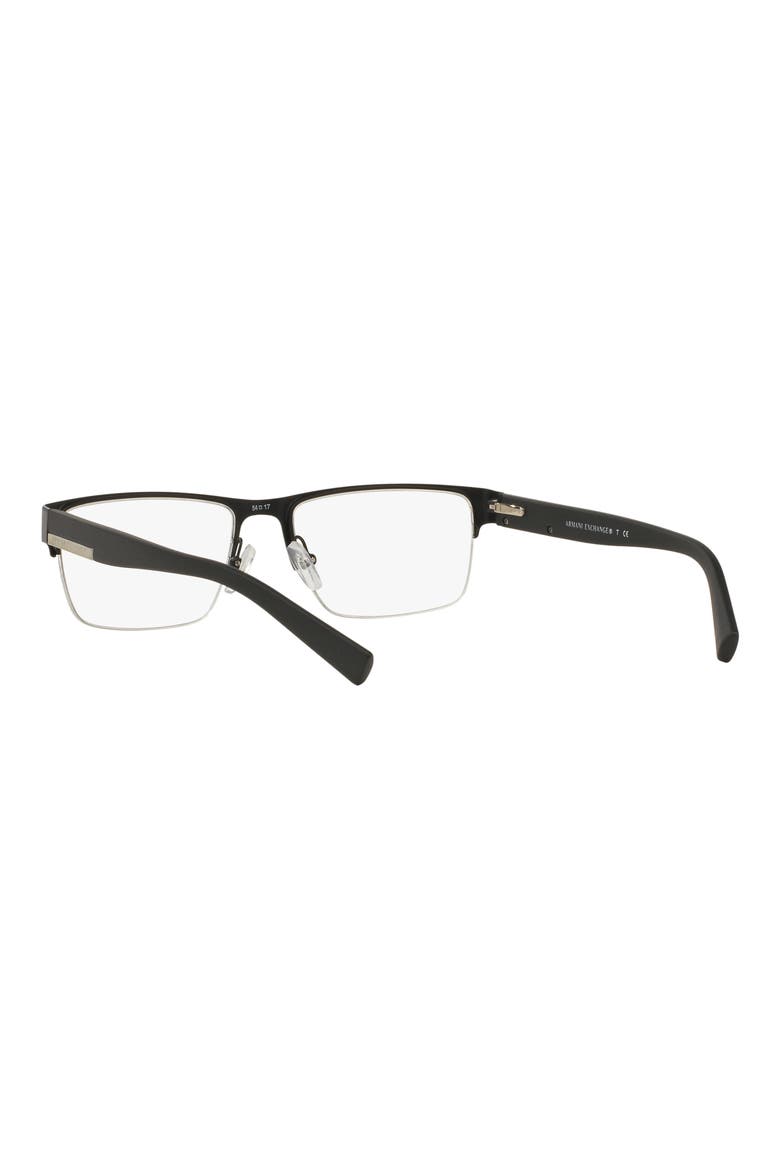 54mm Semirimless Rectangular Optical Glasses, Alternate, color, MATTE BLACK