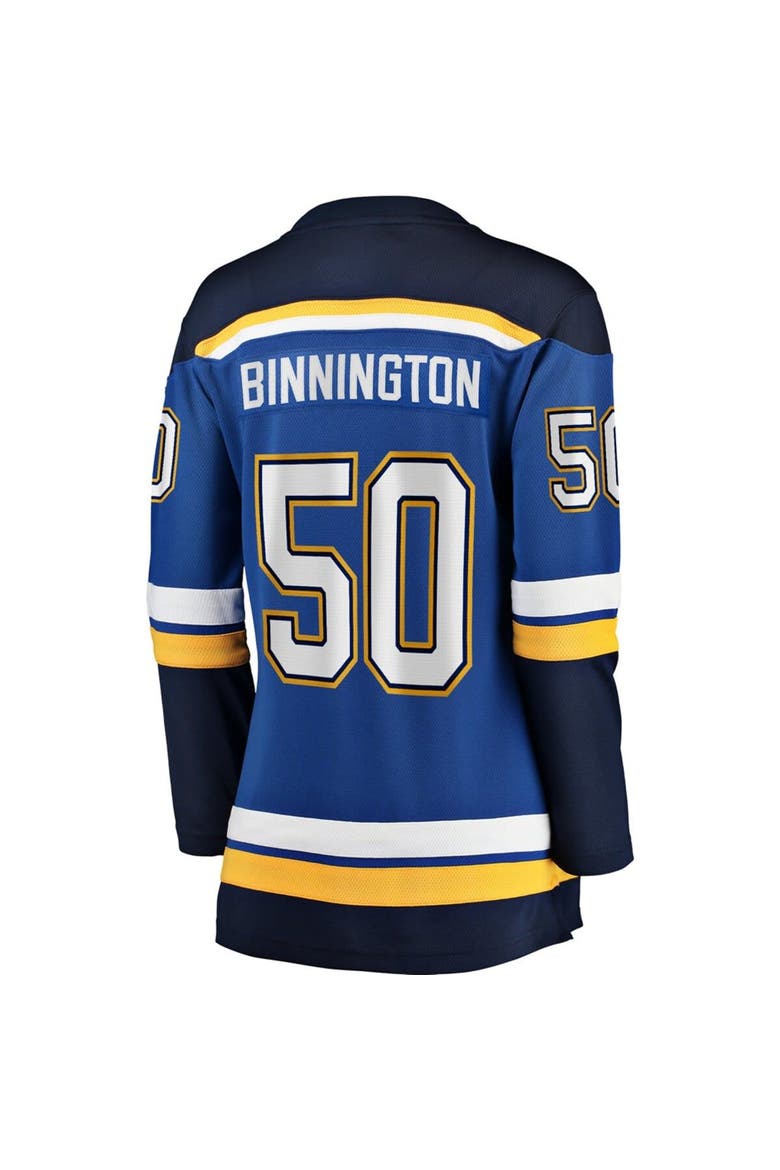 Women's Fanatics Branded Jordan Binnington Royal St. Louis Blues Home Premier Breakaway Player Jersey, Alternate, color, Blue