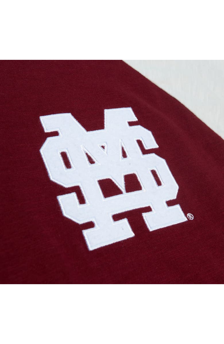 Mitchell & Ness Men's Mitchell & Ness Maroon Mississippi State Bulldogs Legendary Slub Raglan Long Sleeve T-Shirt, Alternate, color, Maroon