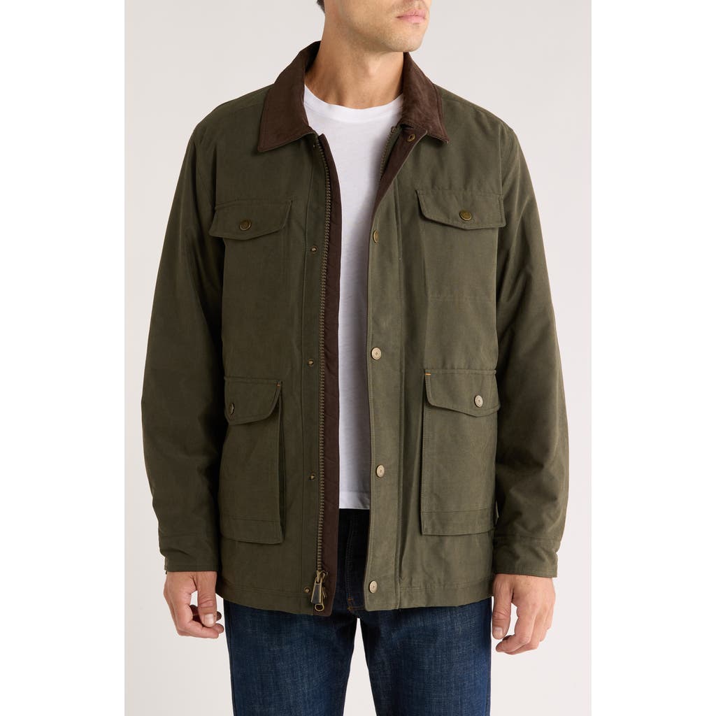 Rainforest The Fireside Waffle Knit Henley In Green