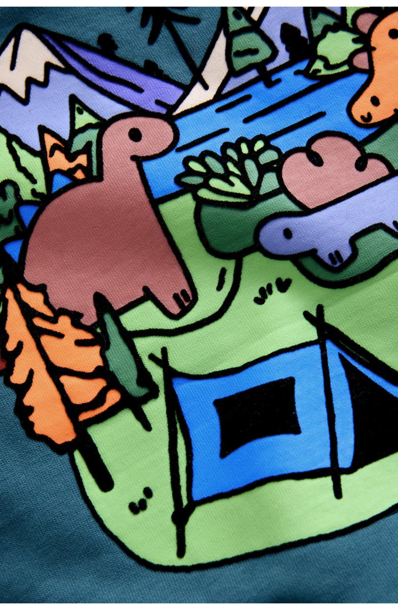 NEXT Kids' Dino Camp Cotton Graphic Sweatshirt, Alternate, color, Blue