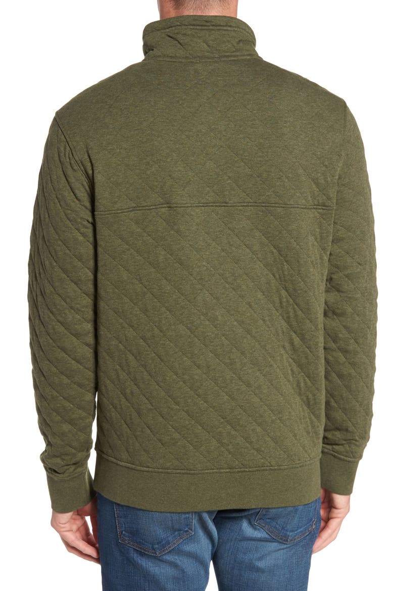 Snap-T® Quilted Fleece Pullover, Alternate, color, INDUSTRIAL GREEN