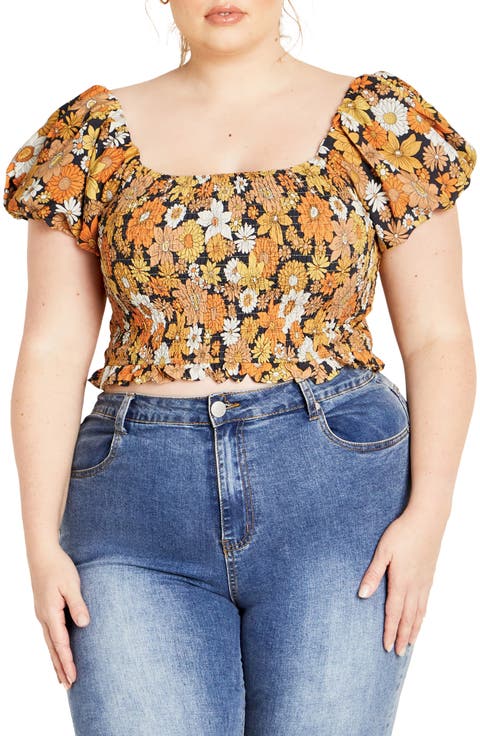 Naomi Smocked Off the Shoulder Top (Plus)