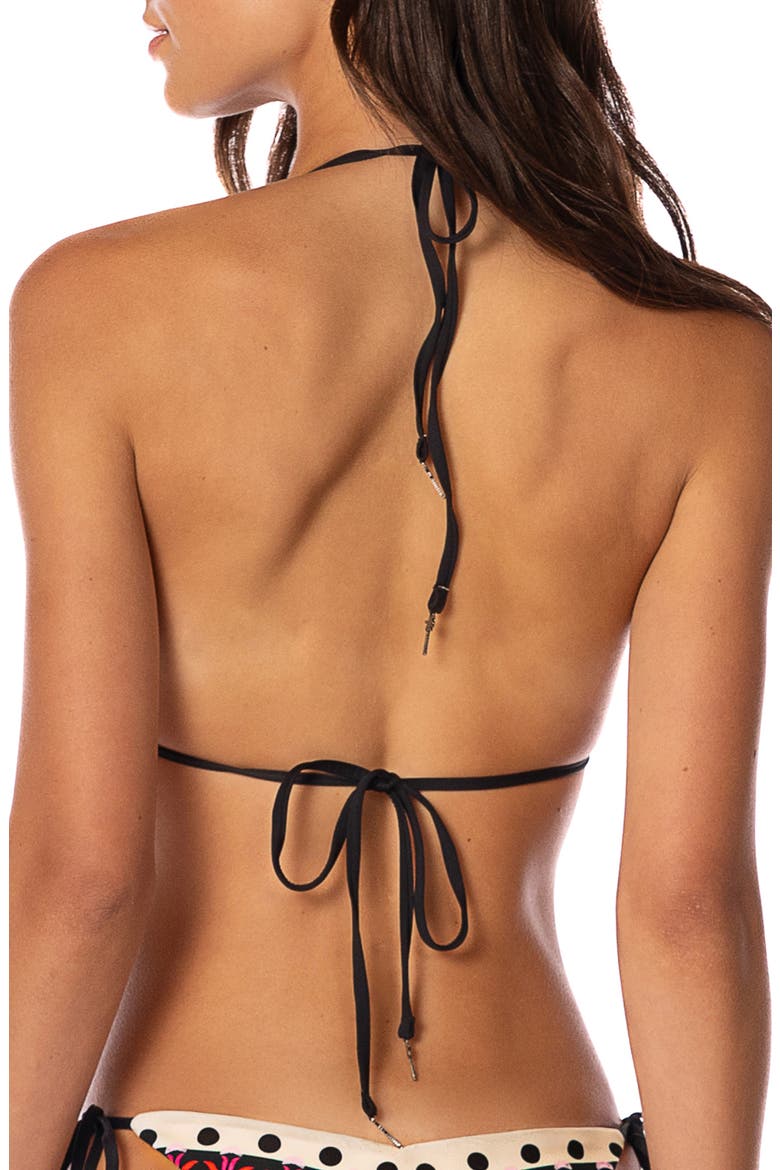 Flamingo Night Balmy Reversible Bikini Top, Alternate, color, BLACK