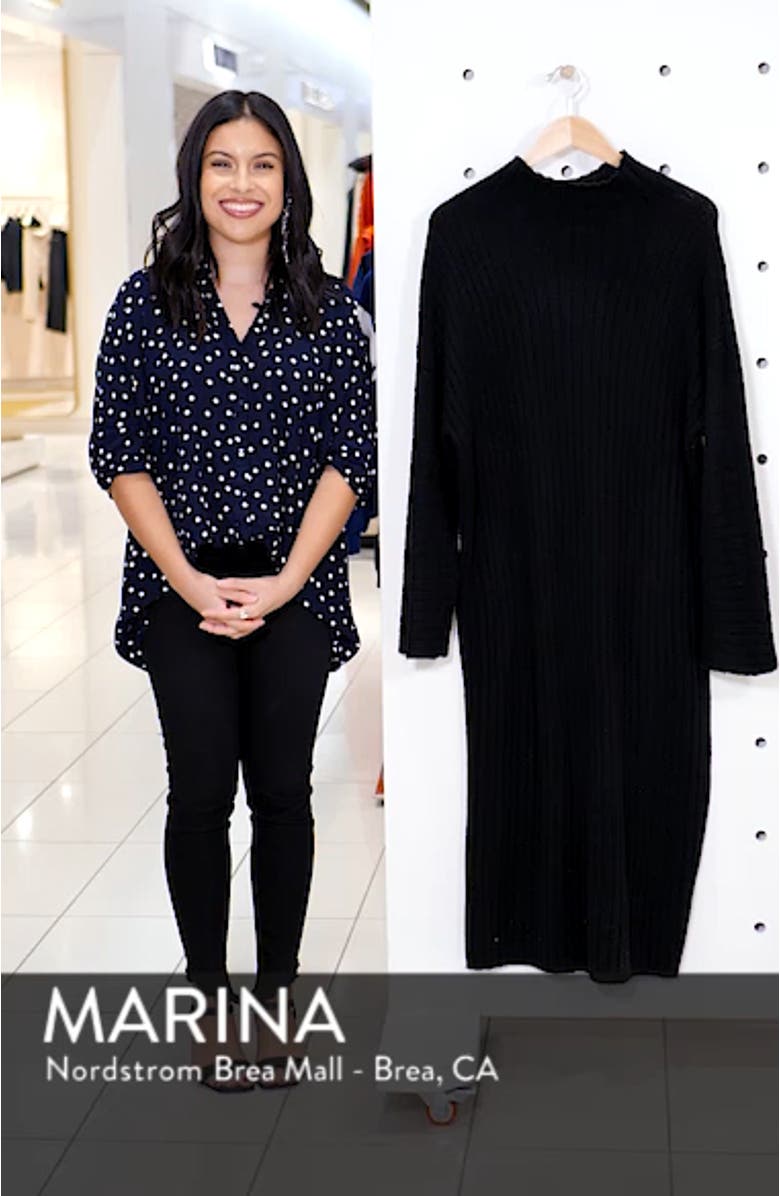 Ribbed Midi Sweater Dress, sales video thumbnail