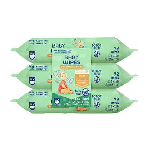 Baby Wipes - Aloe Vera & Shea Butter Infused - 99% Water-Based | Resealable Pack for Sensitive Skin