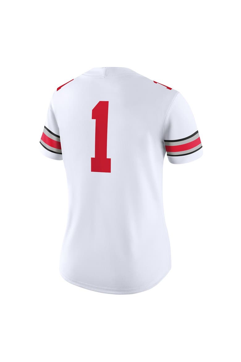 Women's Nike #1 White Ohio State Buckeyes Game Jersey, Alternate, color, White