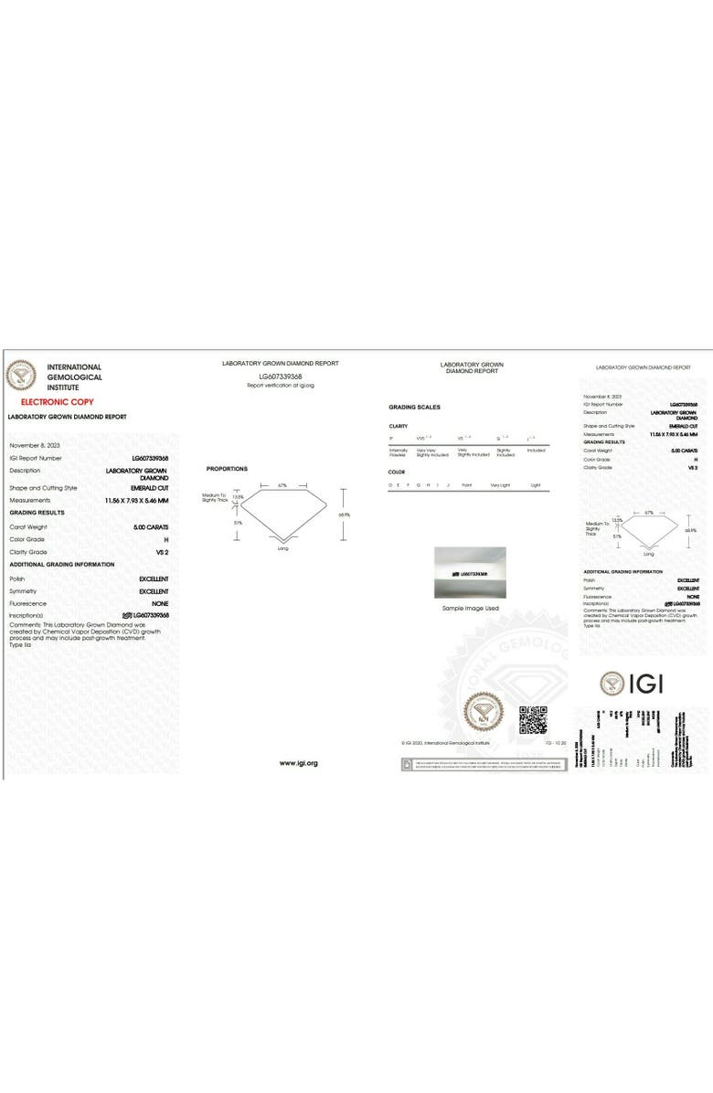 Bliss Diamond Certified 5Ct Emerald Cut Diamond Designer Engagement Ring Lab Grown 14k Gold, Alternate, color, 