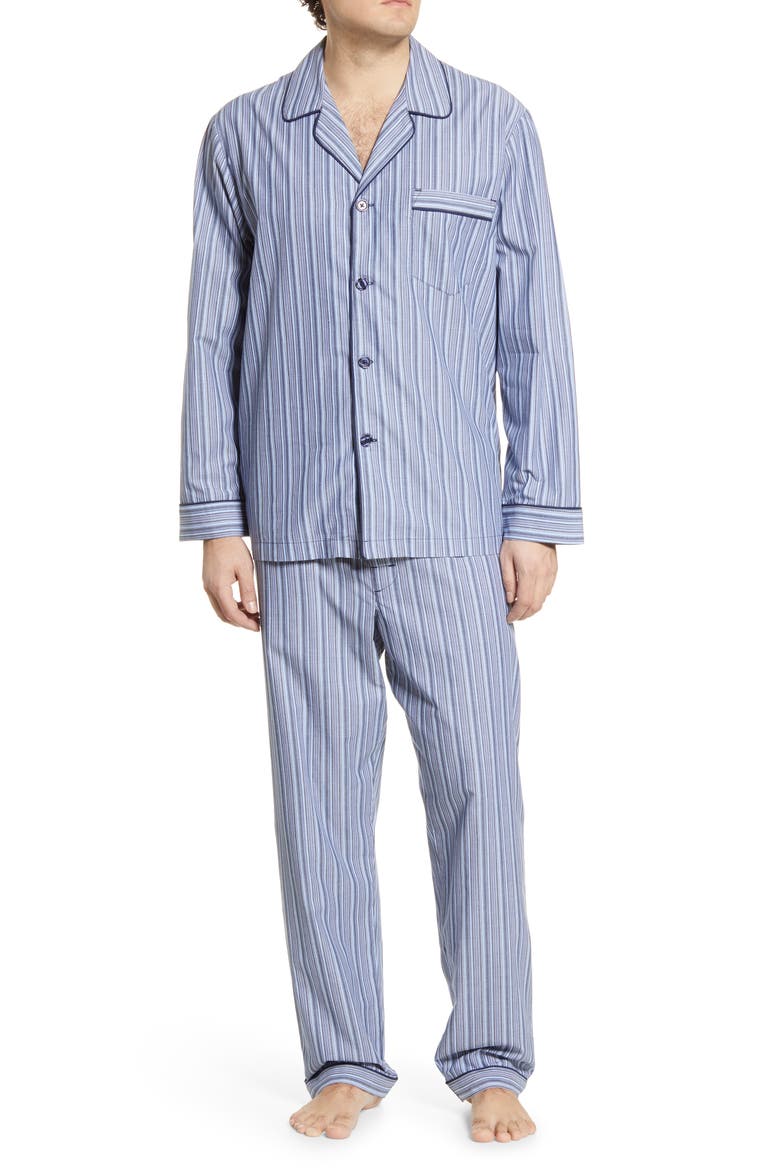 Bedford Cotton Pajamas, Main, color, BLUE
