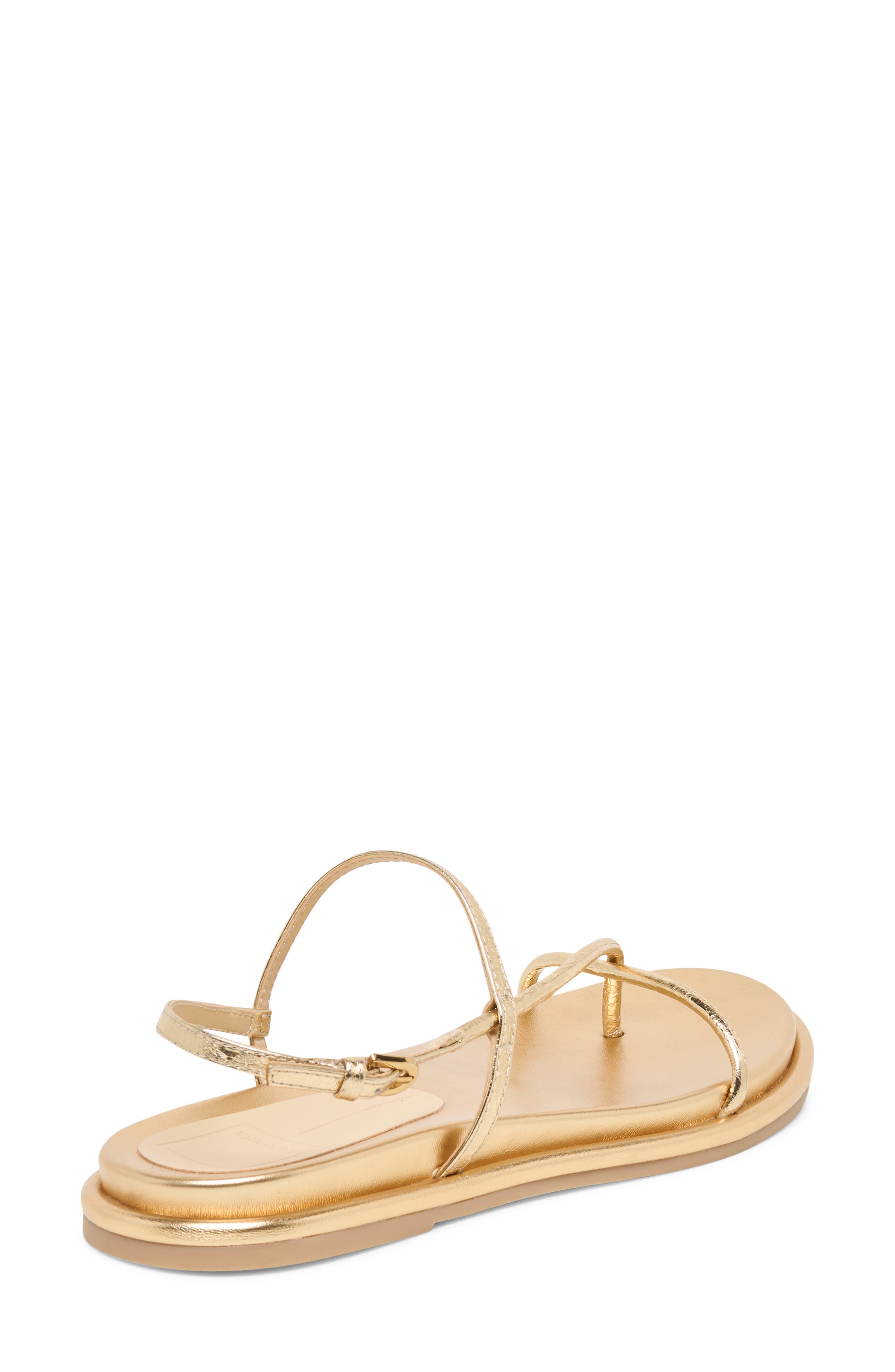 Dom Strappy Sandal, Alternate, color, GOLD DISTRESSED LEATHER