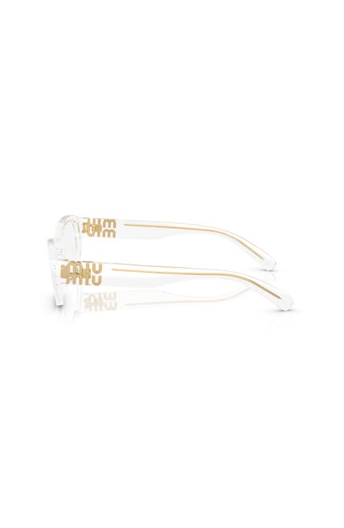 Miu Miu 53mm Irregular Optical Glasses In Transparent