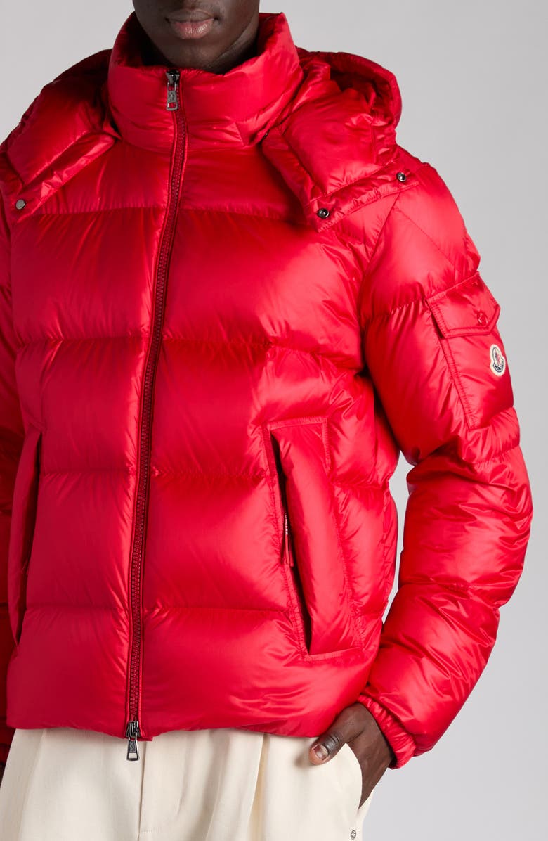 Moncler Couyere Down Puffer Jacket, Alternate, color, Cherry Red