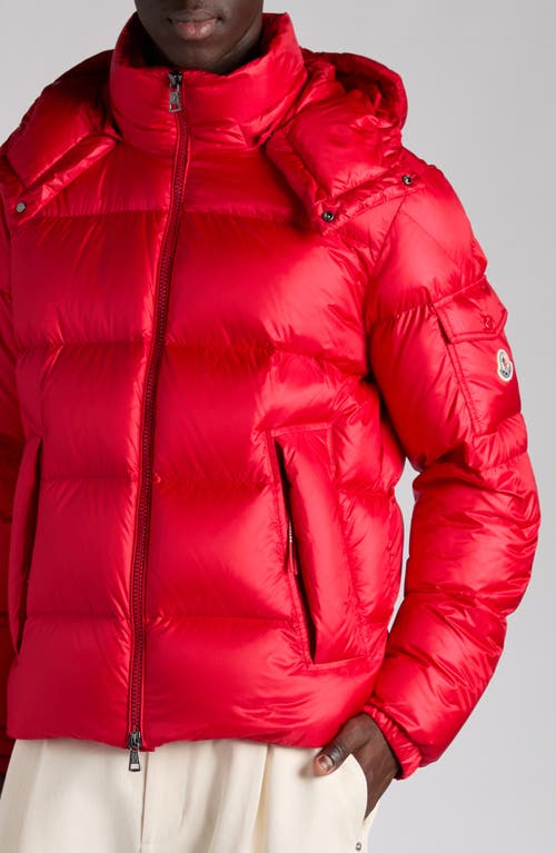 Moncler Maya Jacket Quilted Nylon Down Jacket In Red