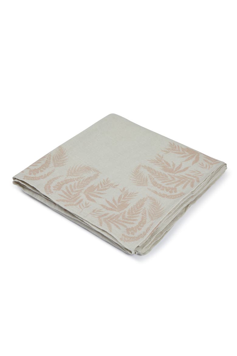 Forrest Ferns Tablecloths, Alternate, color, Charleston Gray - 62" x 120"