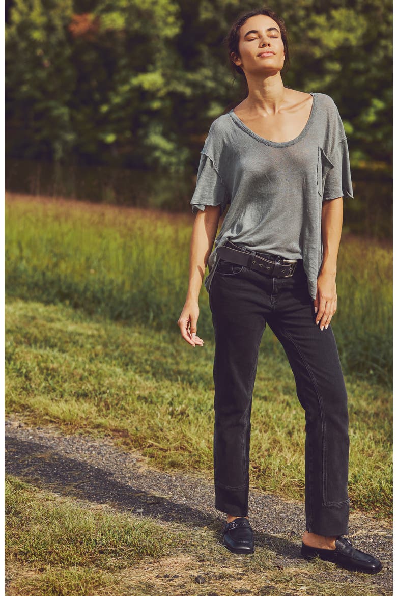 We the Free Risk Taker Raw Hem Straight Leg Jeans, Alternate, color, MAIN SQUEEZE