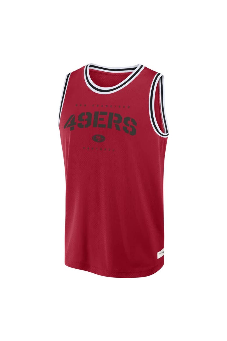 Men's Fanatics Scarlet San Francisco 49ers Elements Future Ground Jersey Tank Top, Alternate, color, Scarlet