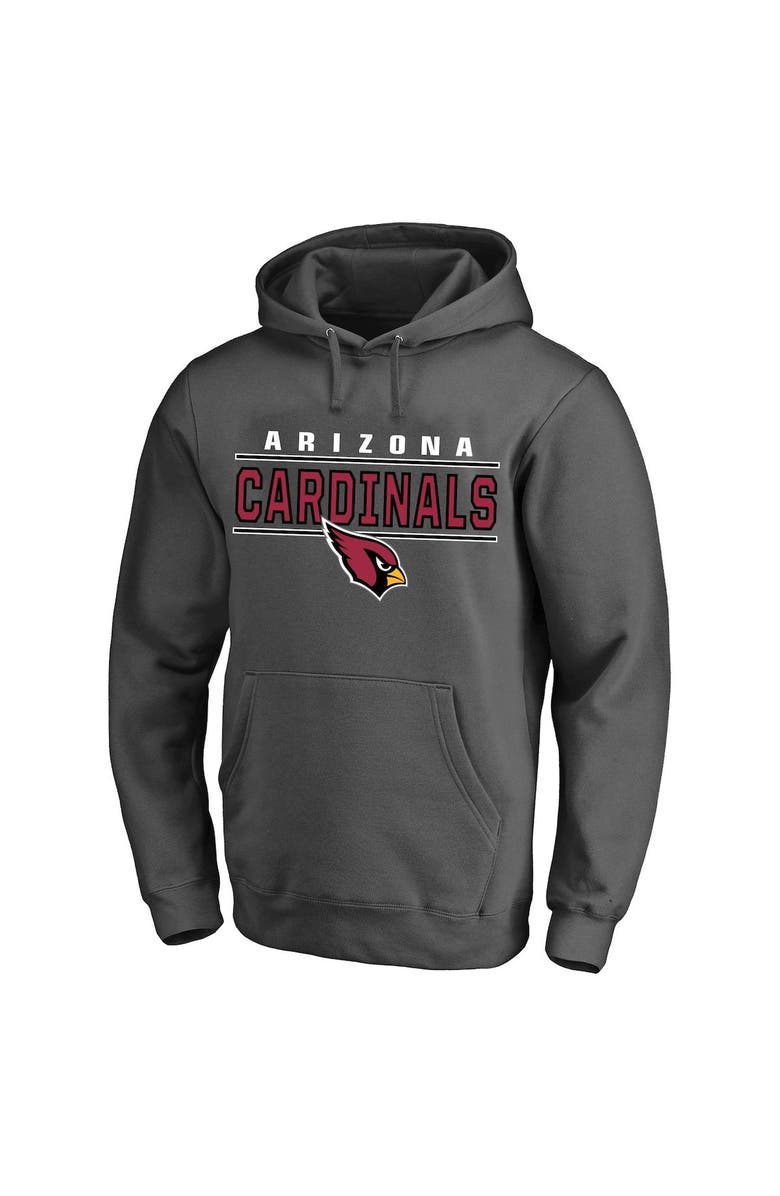 PROFILE Men's Charcoal Arizona Cardinals Big & Tall Logo Pullover Hoodie, Main, color, 